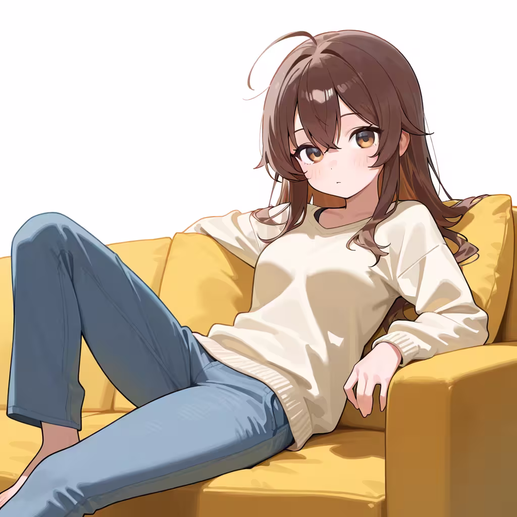 もたれかかるの作例
