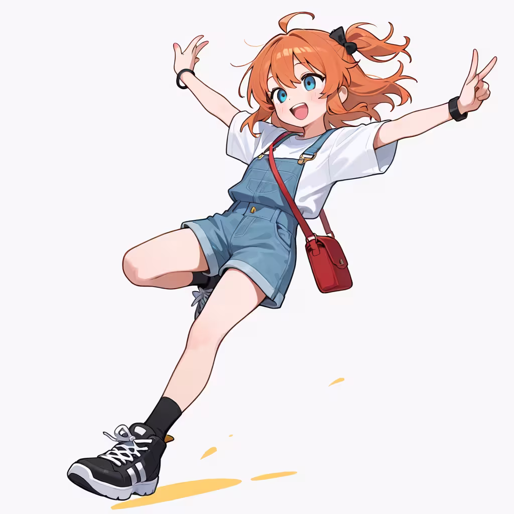 前方へジャンプの作例