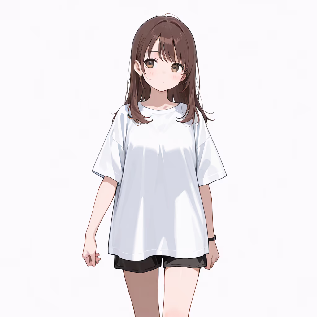 腕を体側にの作例