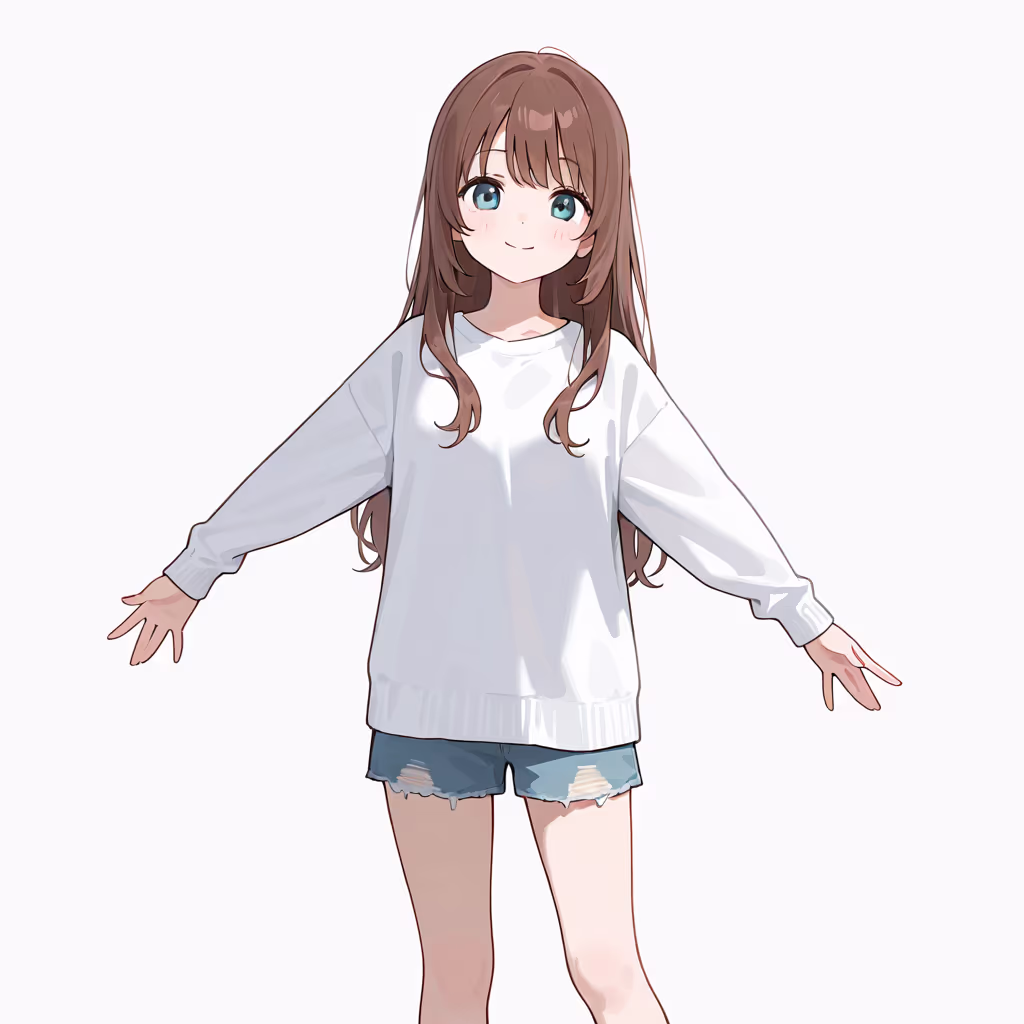 A字型のポーズの作例