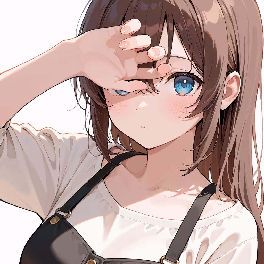 目を隠すの作例
