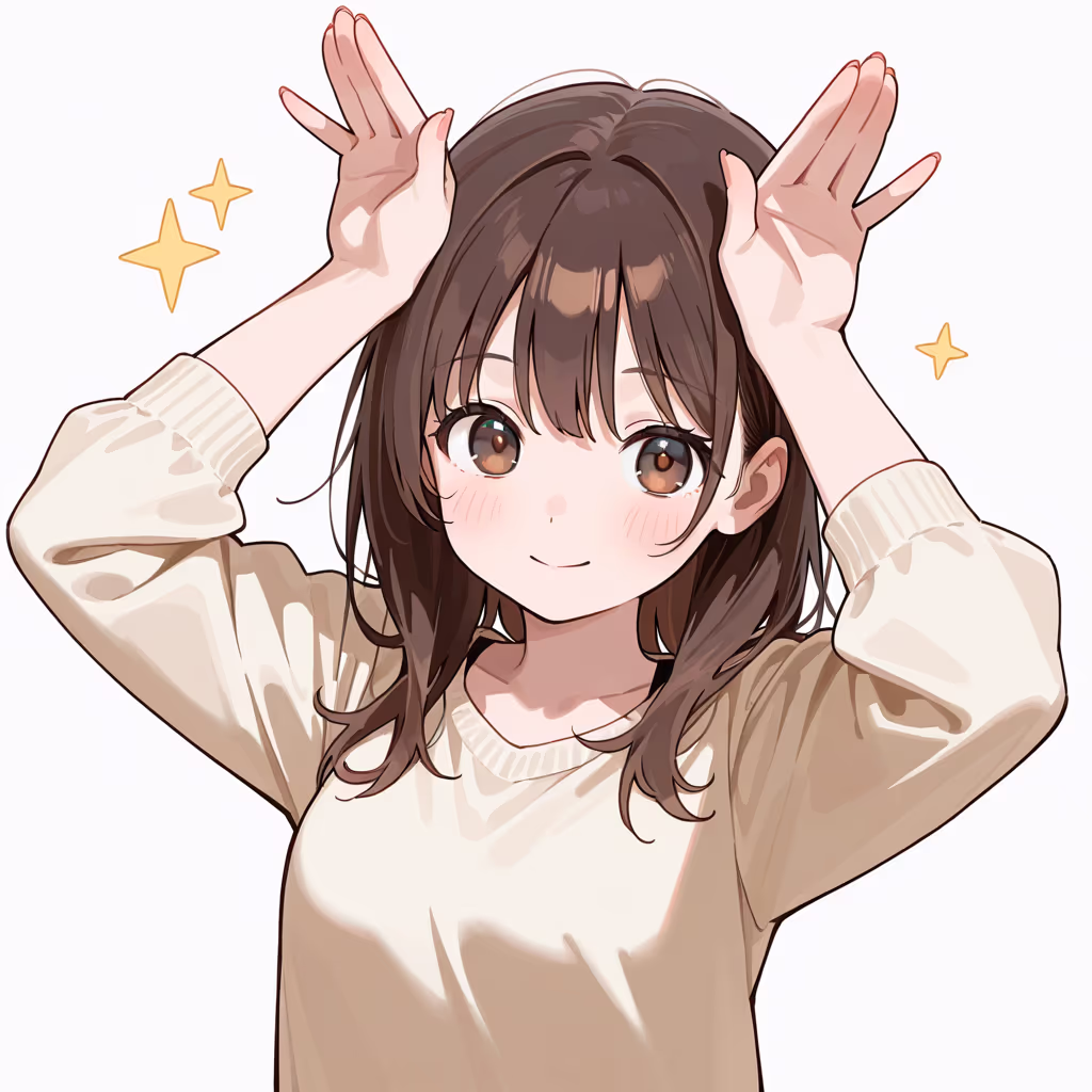 うさぎポーズの作例