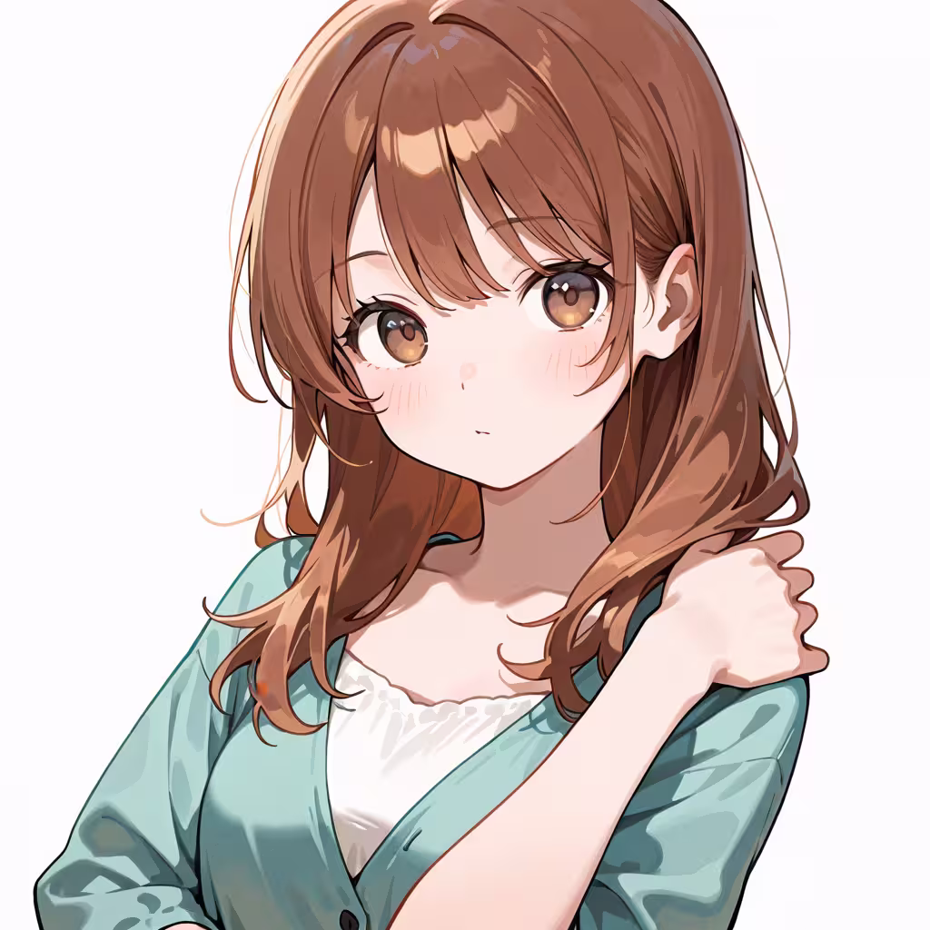 肩に手を置くの作例