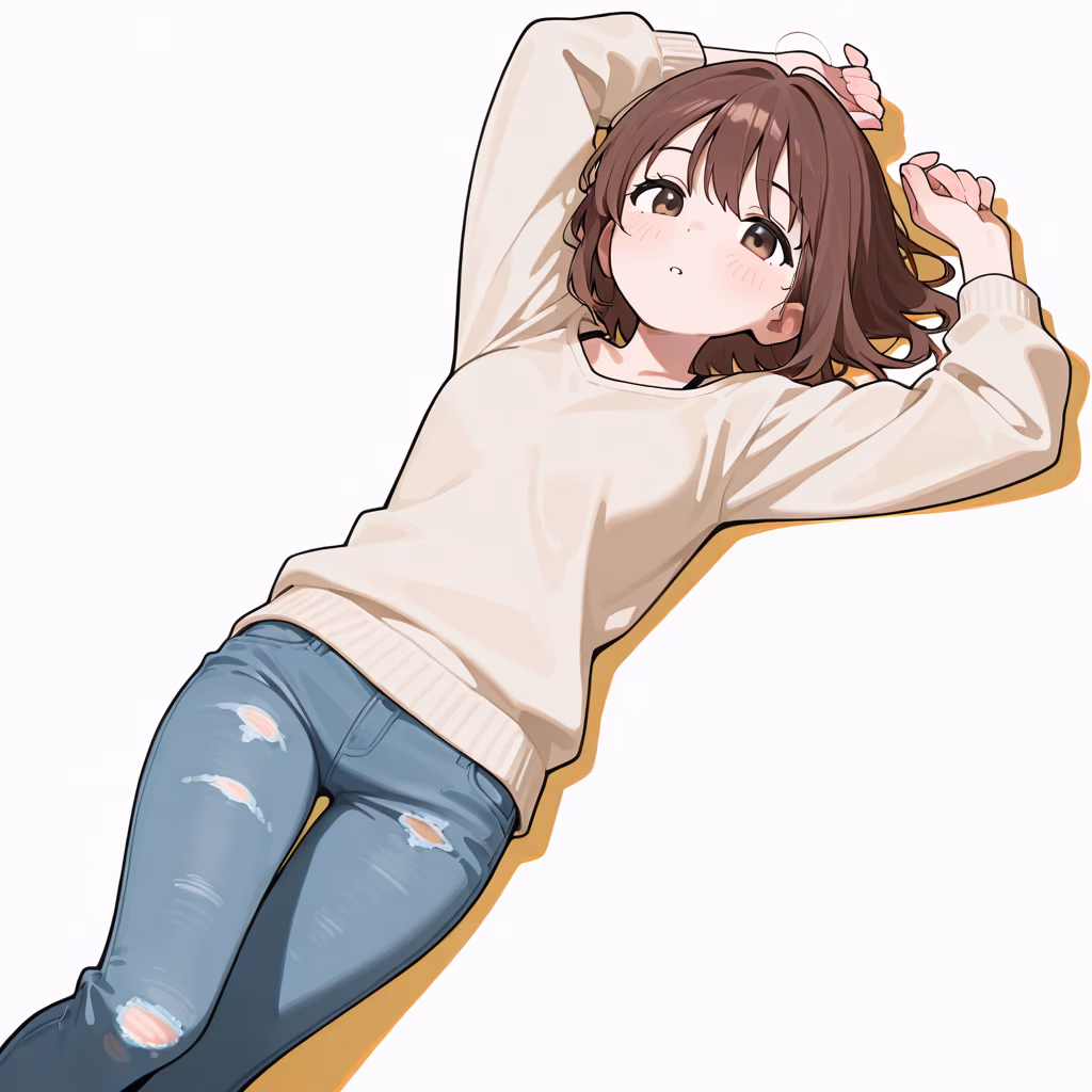 仰向けの作例