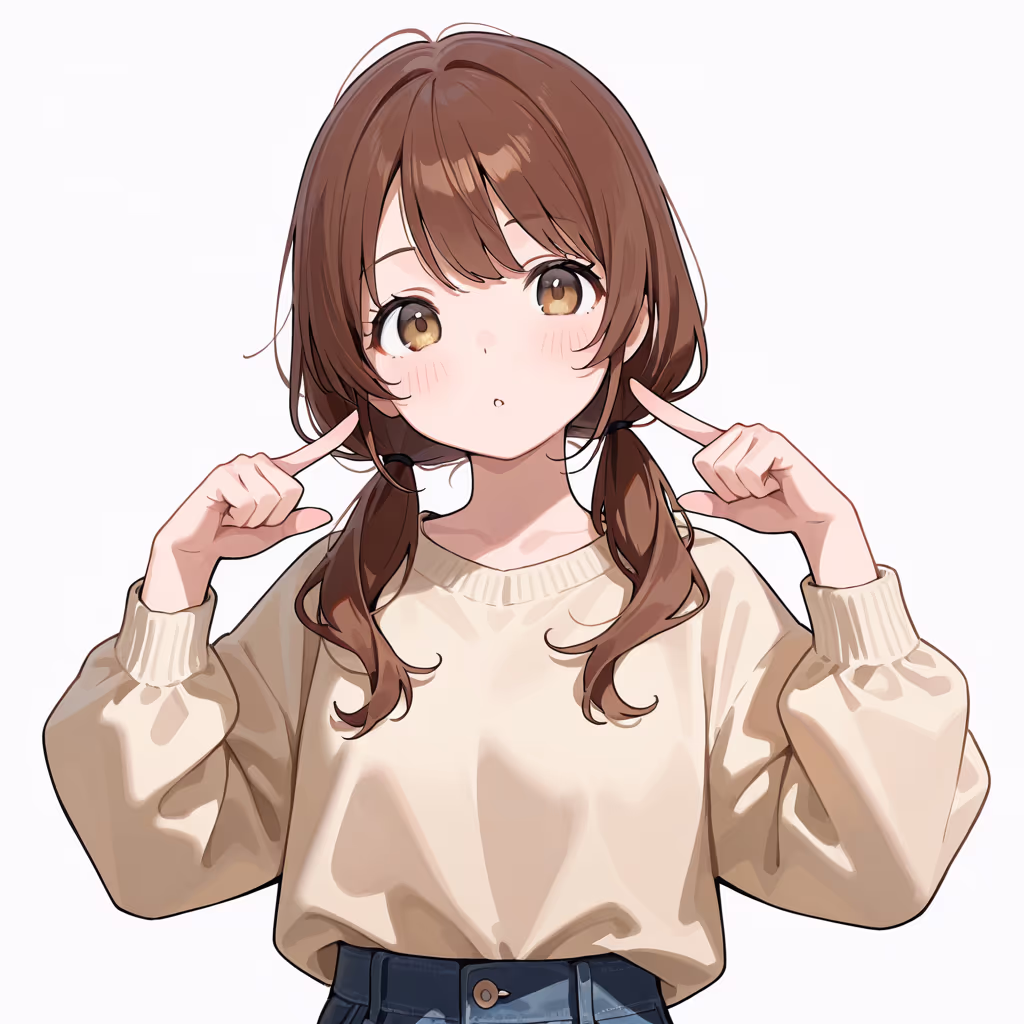 自分を指差すの作例