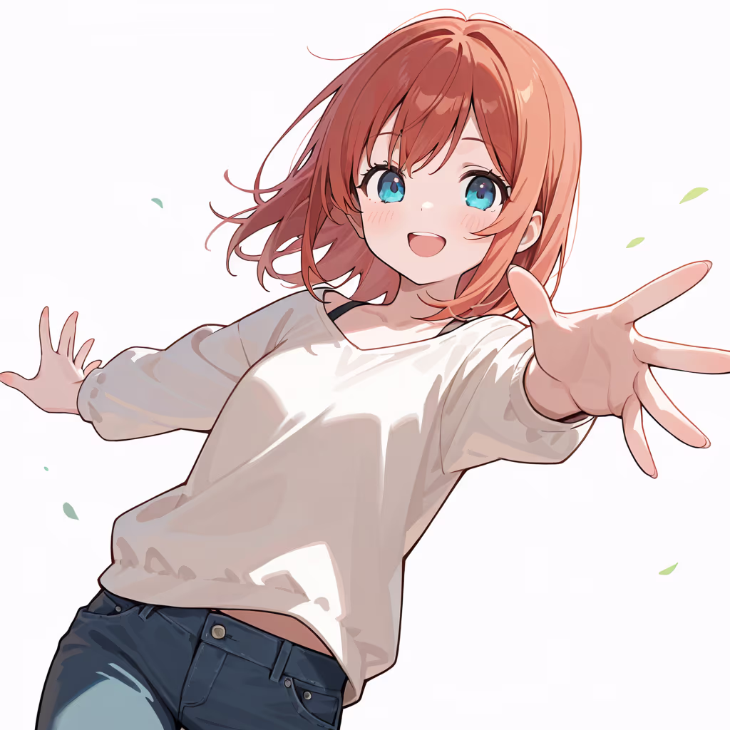 指を広げるの作例