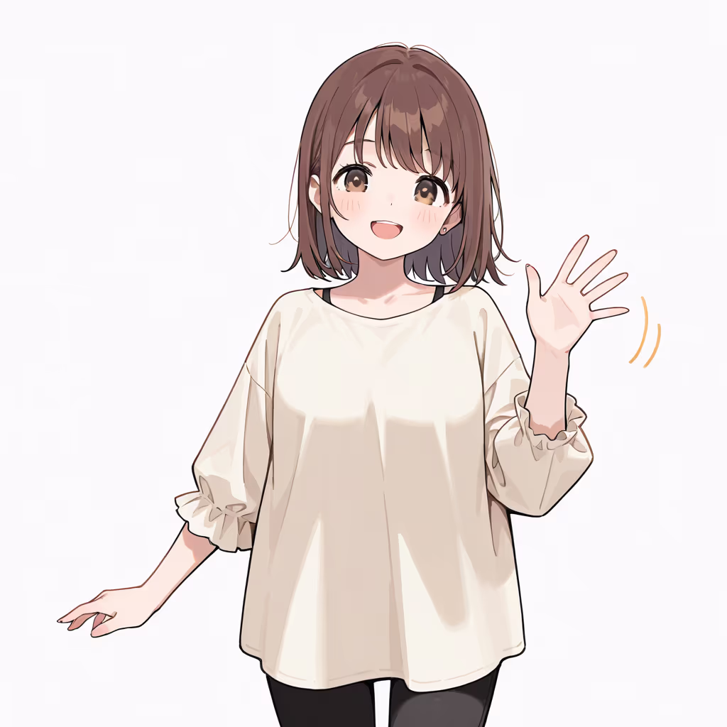 手を振るの作例