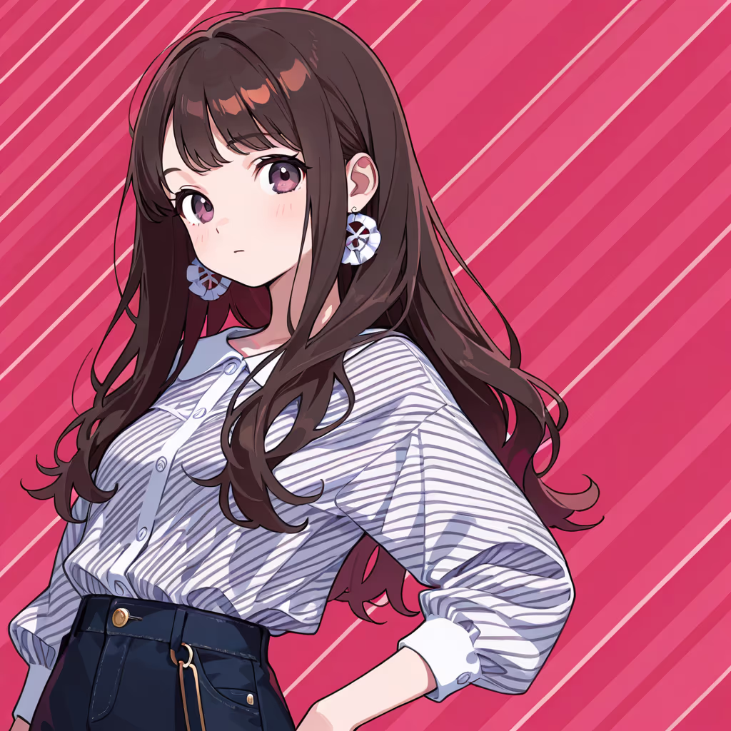 ストライプ柄の作例
