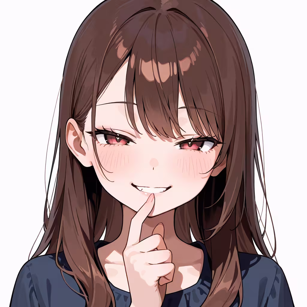 いたずらっぽい顔の作例