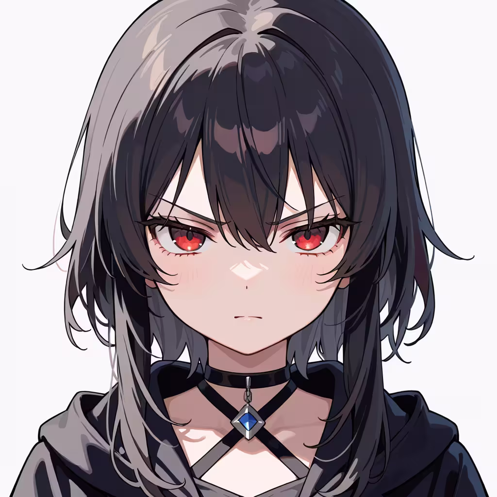 睨むの作例