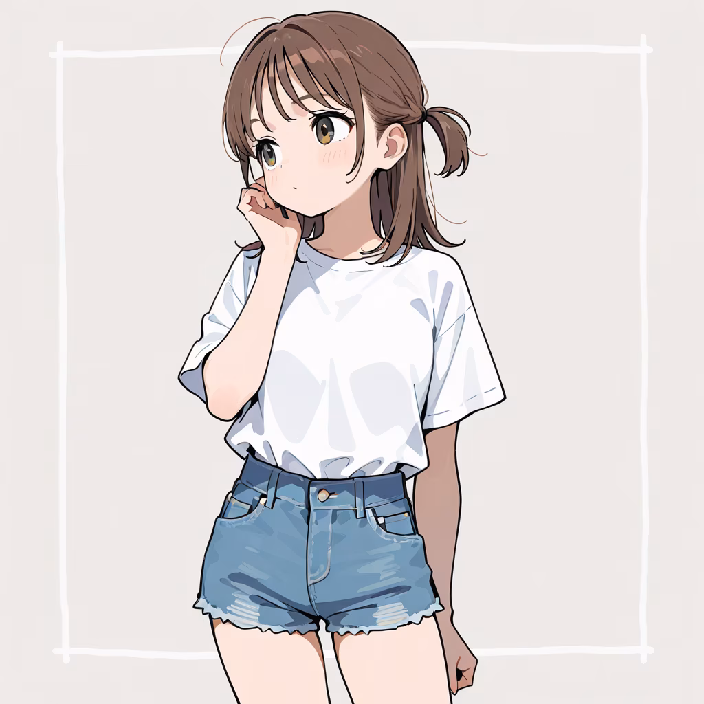 デニムショーツの作例