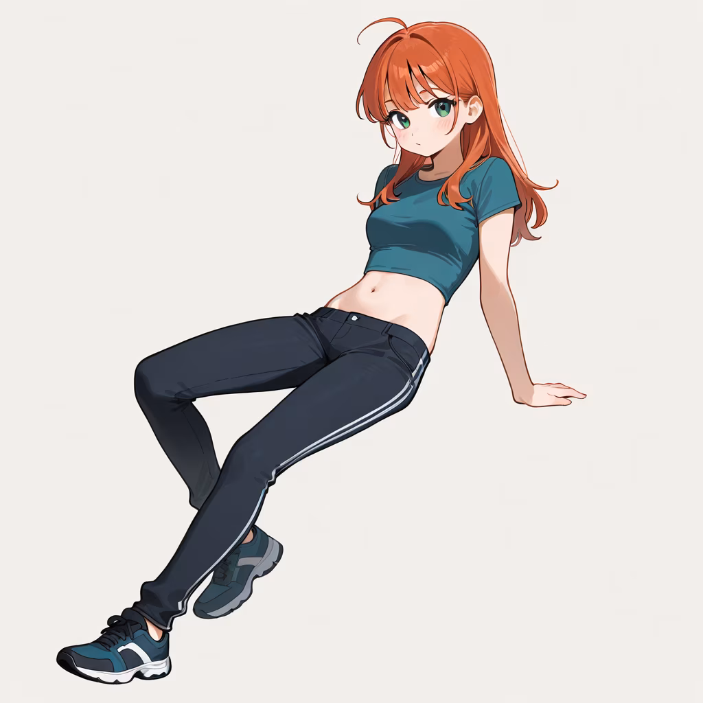 ローレッグパンツの作例