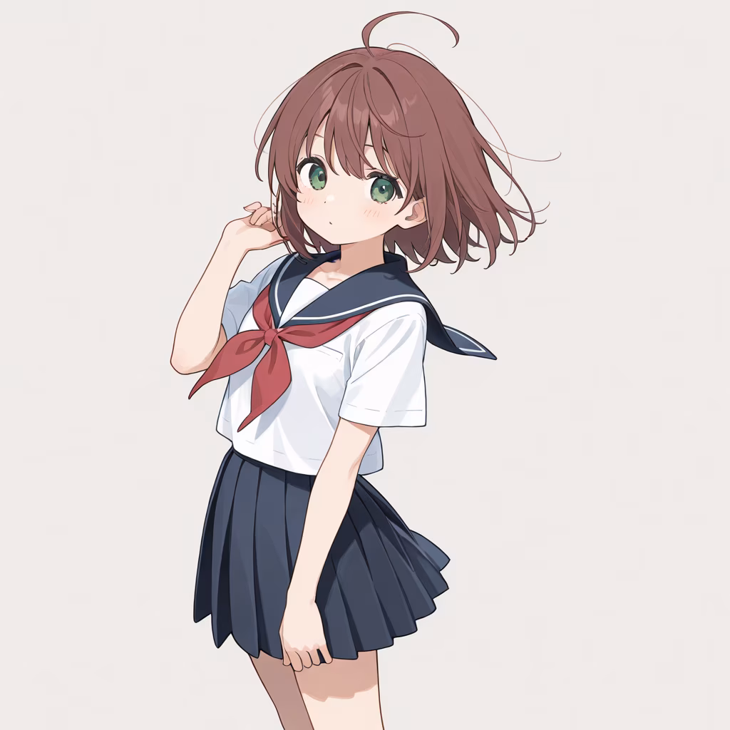プリーツスカートの作例