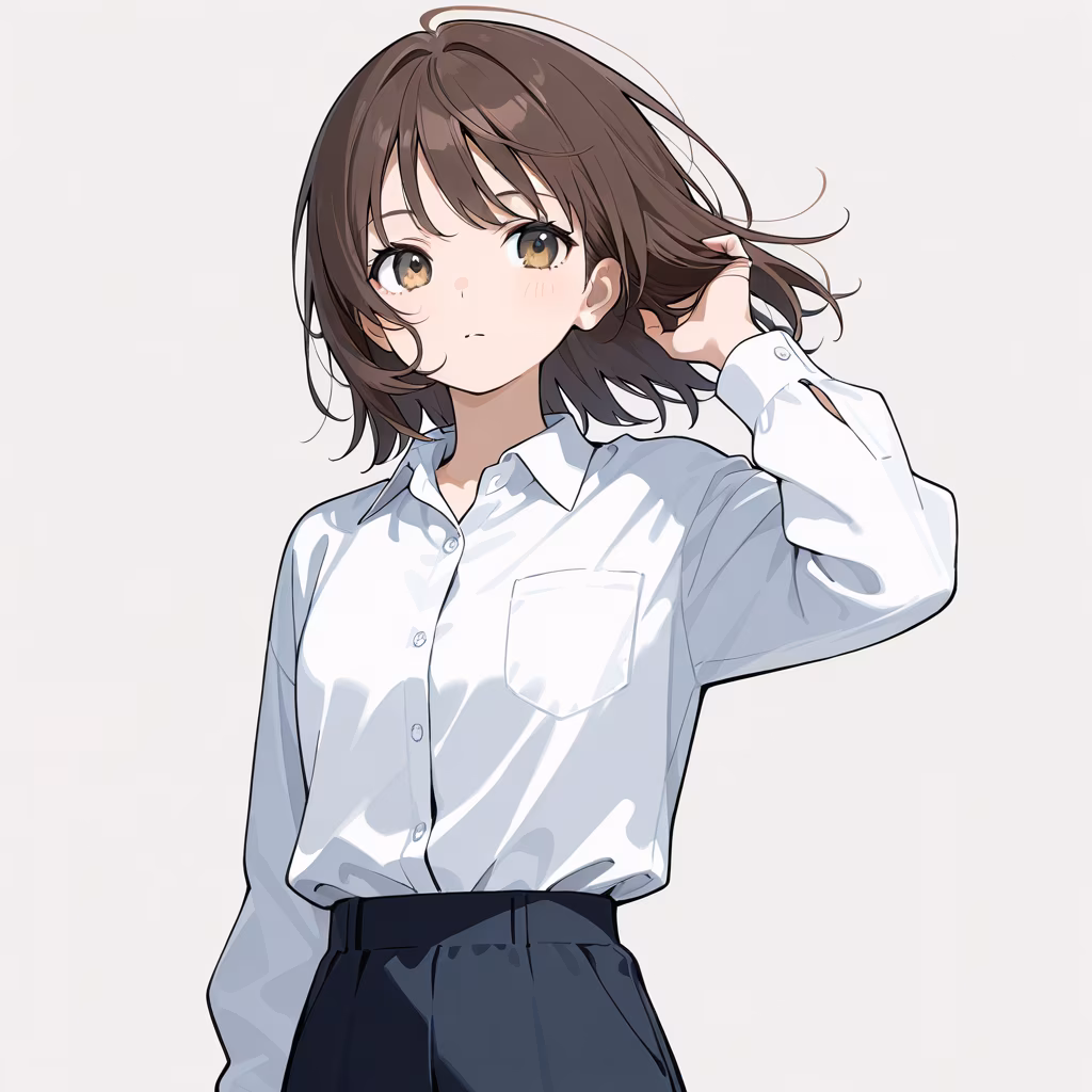 襟付きシャツの作例
