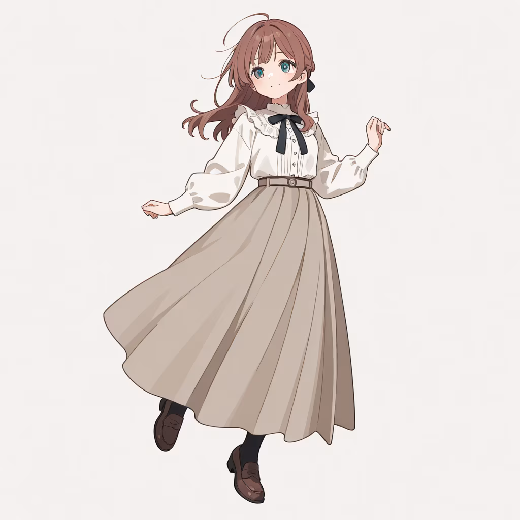 ロングスカートの作例