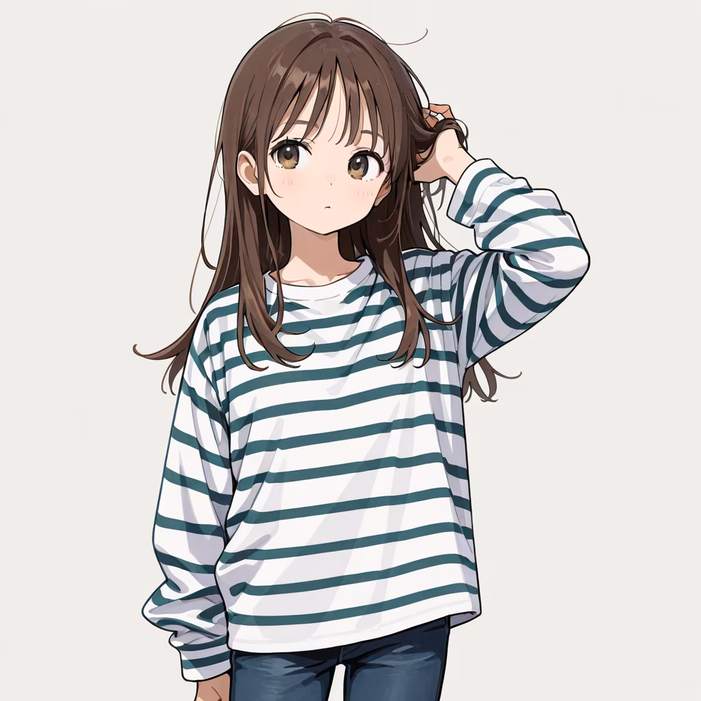 ボーダーシャツの作例