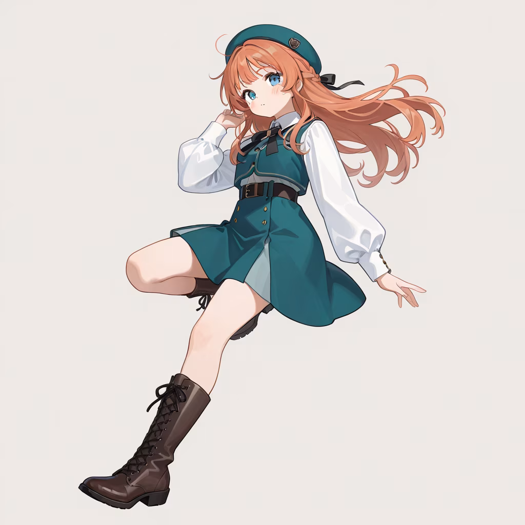 編み上げブーツの作例