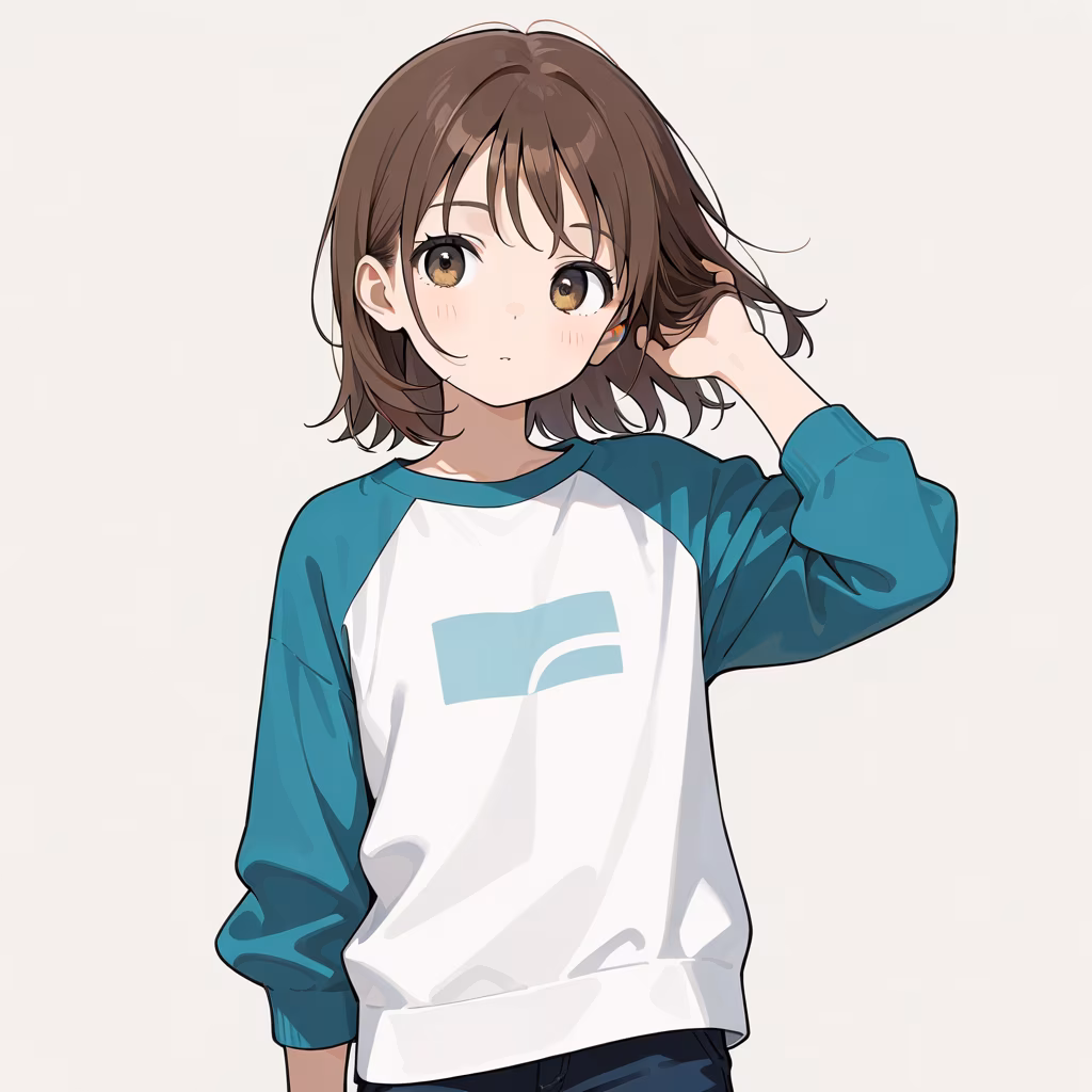 ラグランスリーブの作例