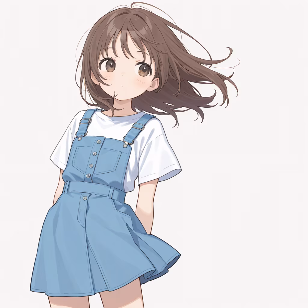 オーバーオールスカートの作例