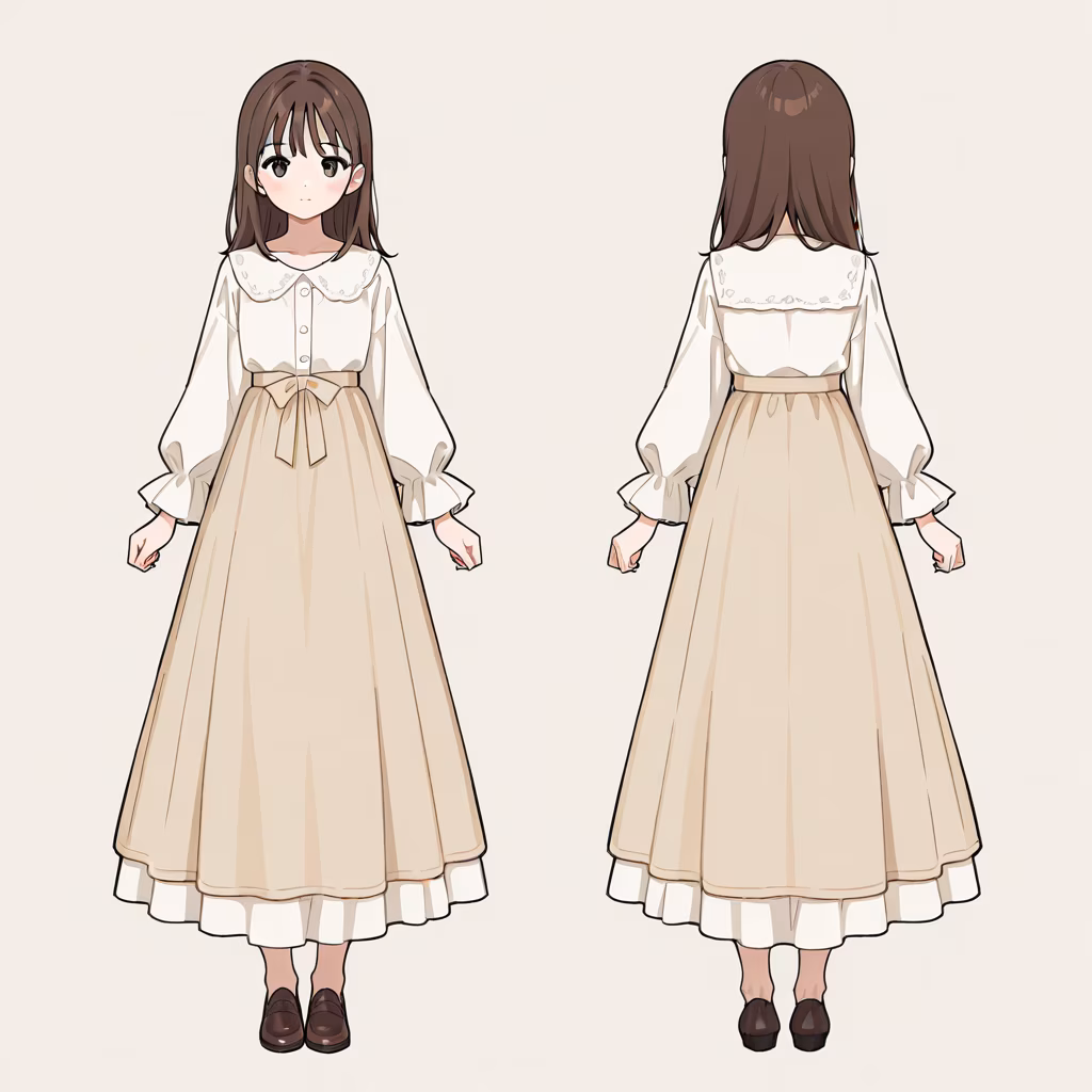 ロングドレスの作例