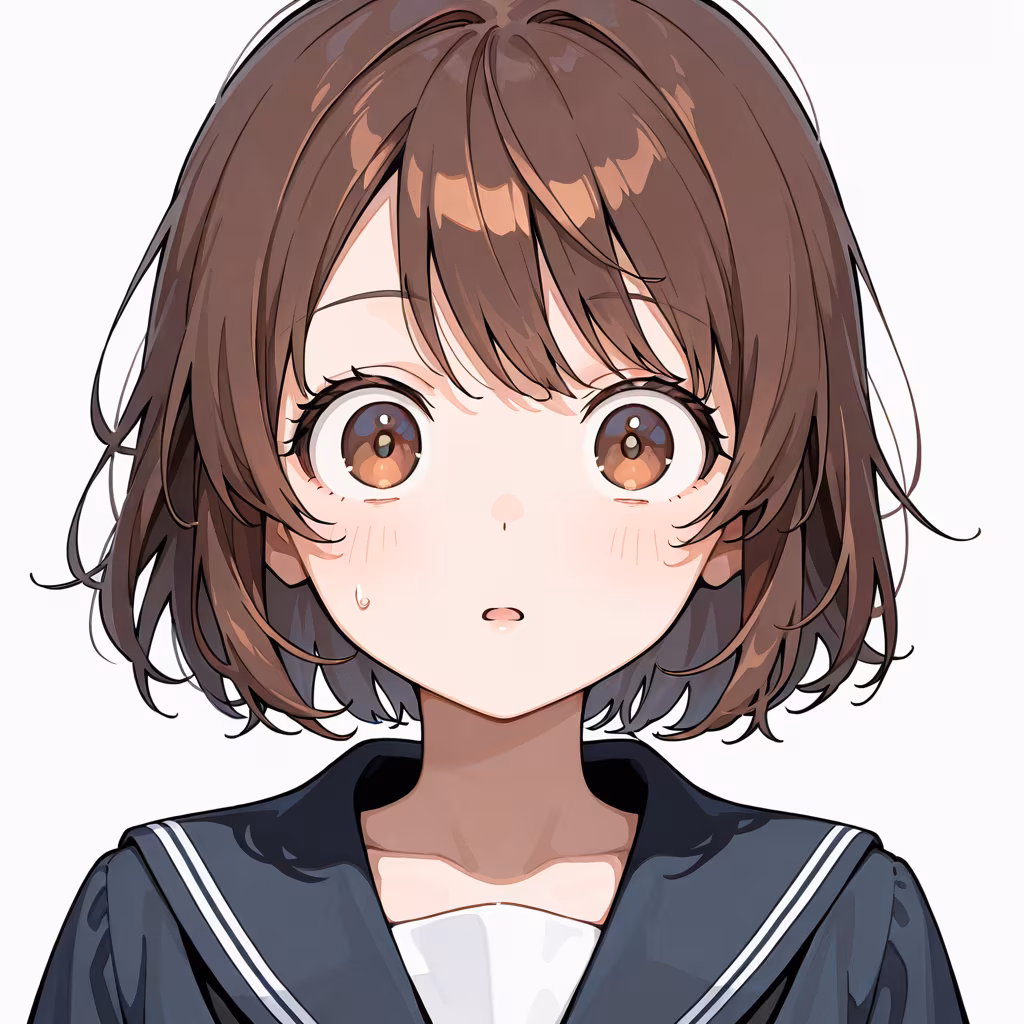 見開いた目の作例