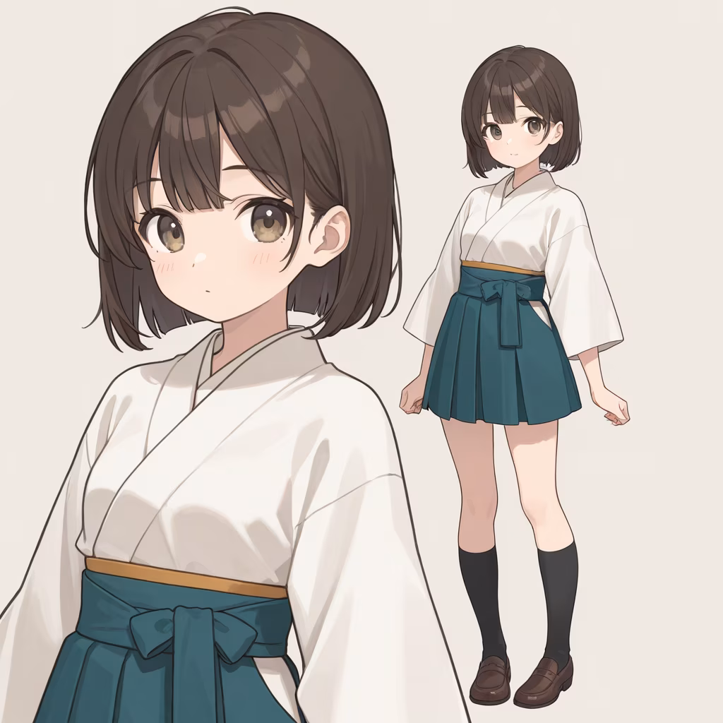 袴ミニスカートの作例