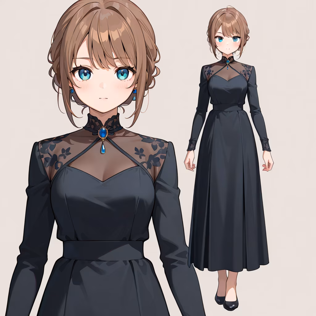 フォーマルなドレスの作例