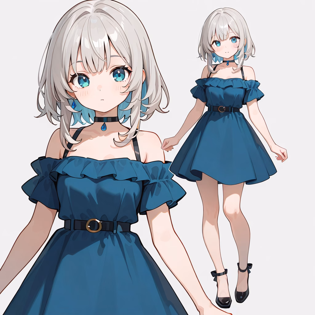オフショルダードレスの作例