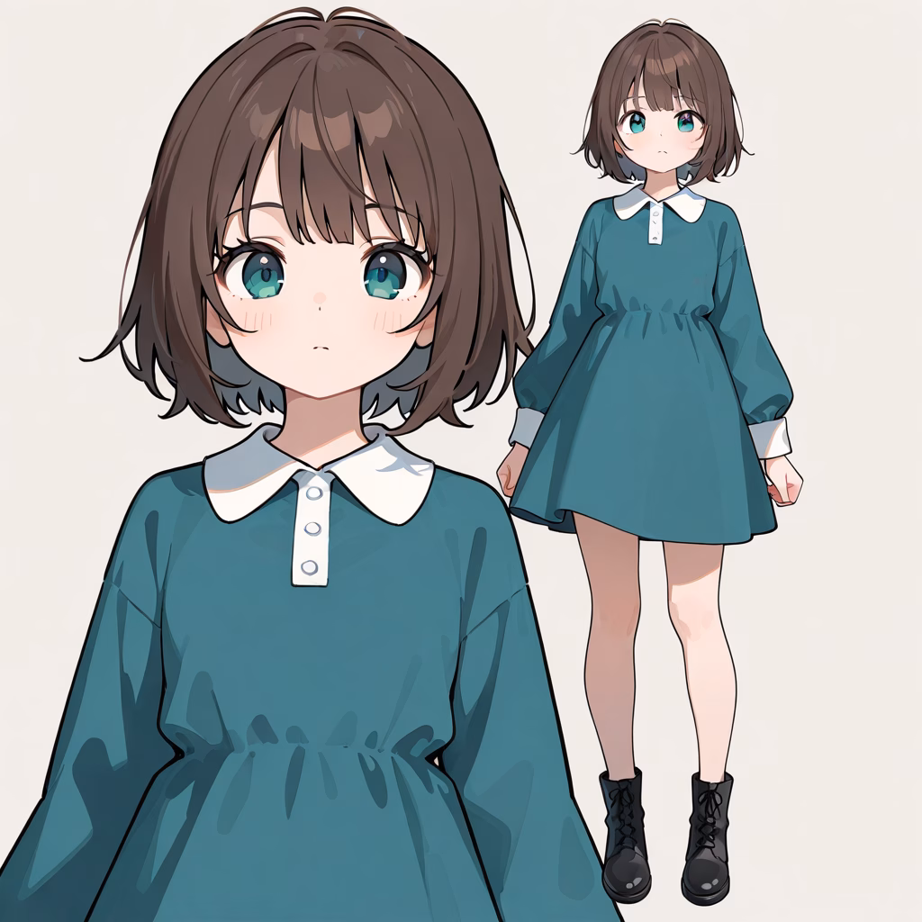 襟付きドレスの作例