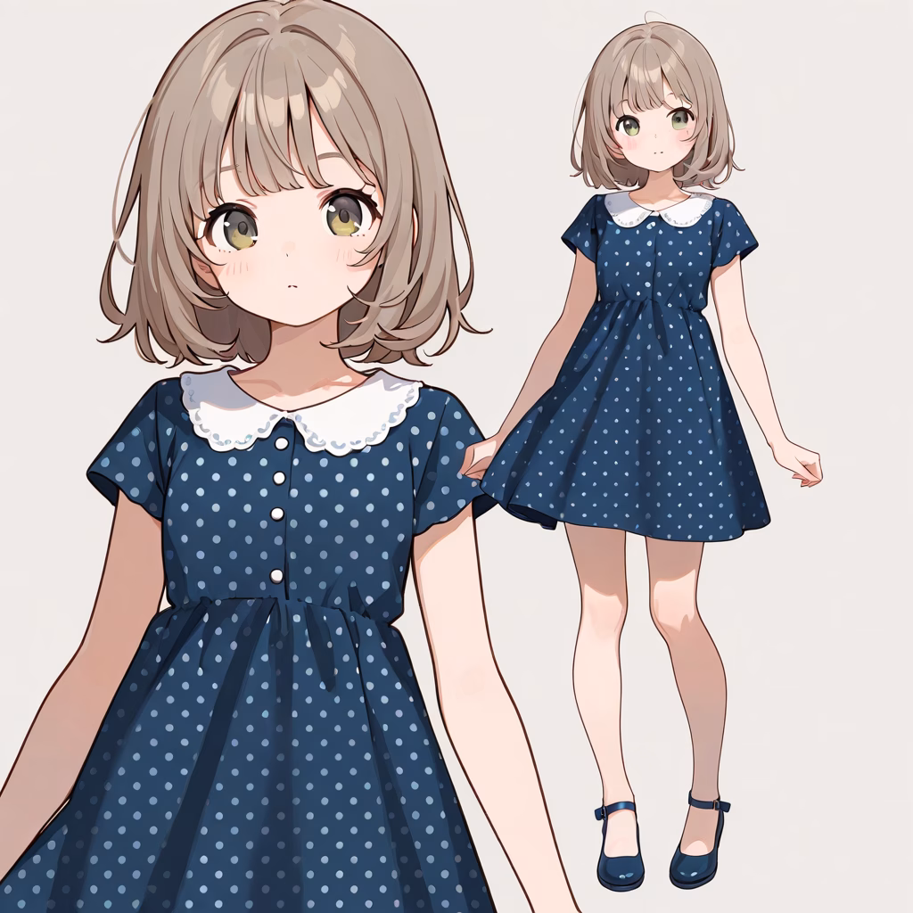 水玉模様ドレスの作例