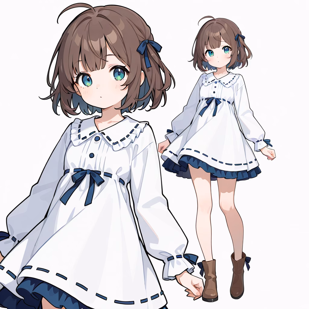 リボントリムドレスの作例