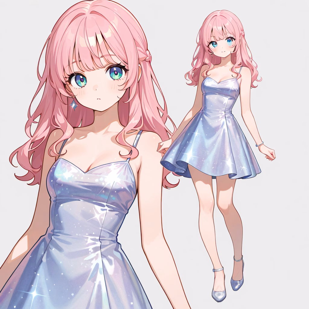 グリッタードレスの作例