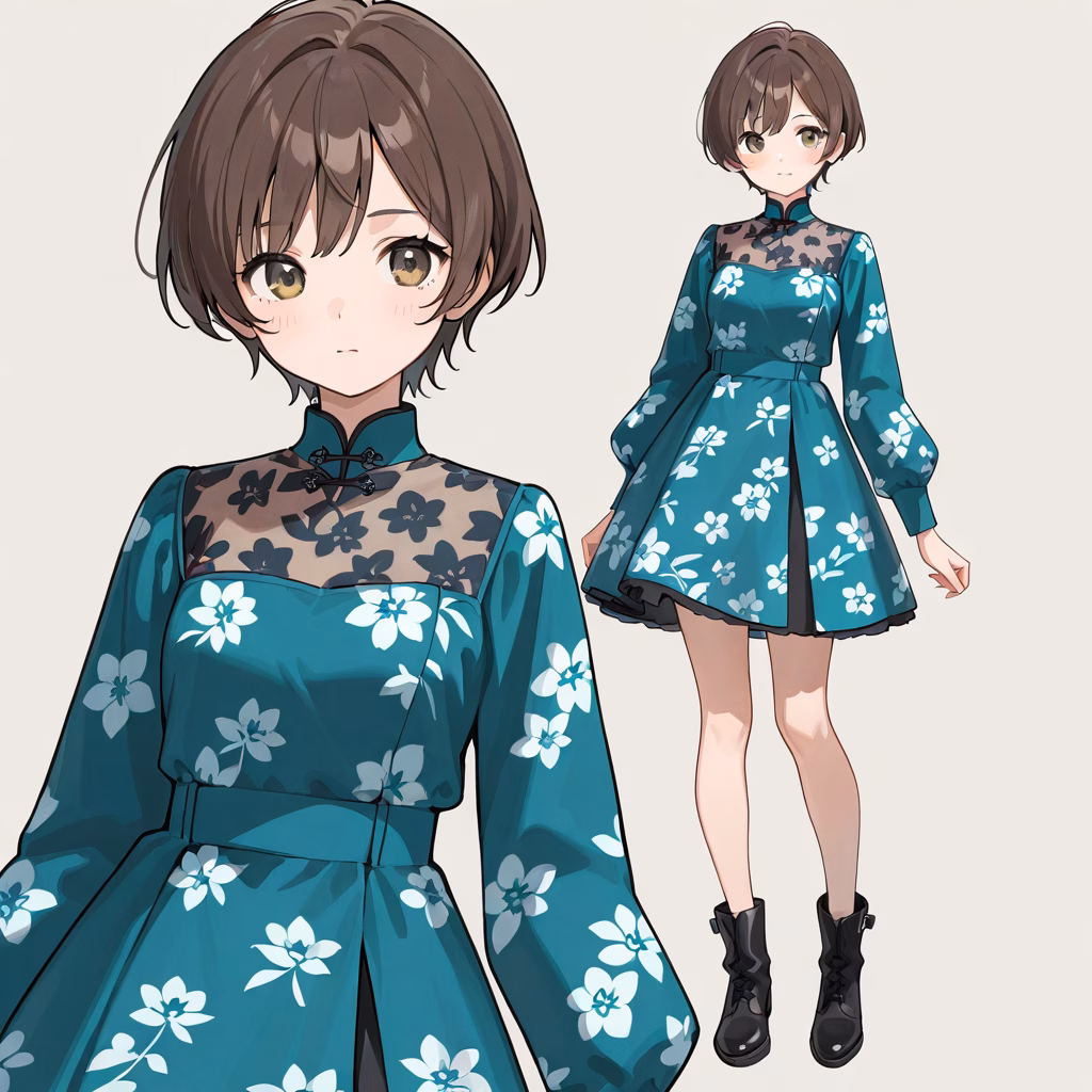 プリントドレスの作例