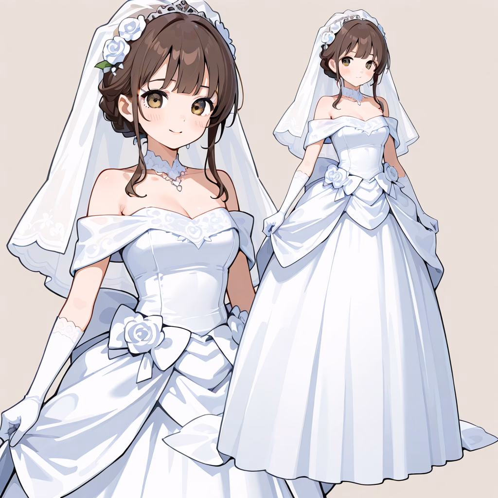 ウェディングドレスの作例