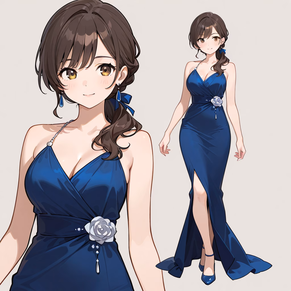 イブニングガウンの作例