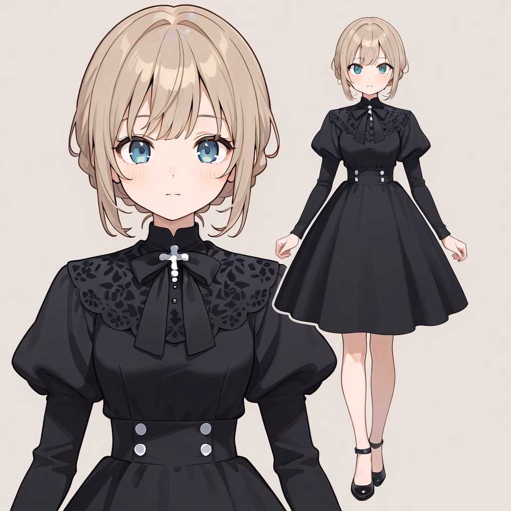 喪服ドレスの作例