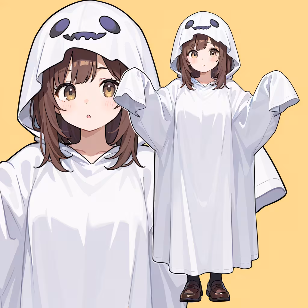 幽霊の着ぐるみの作例
