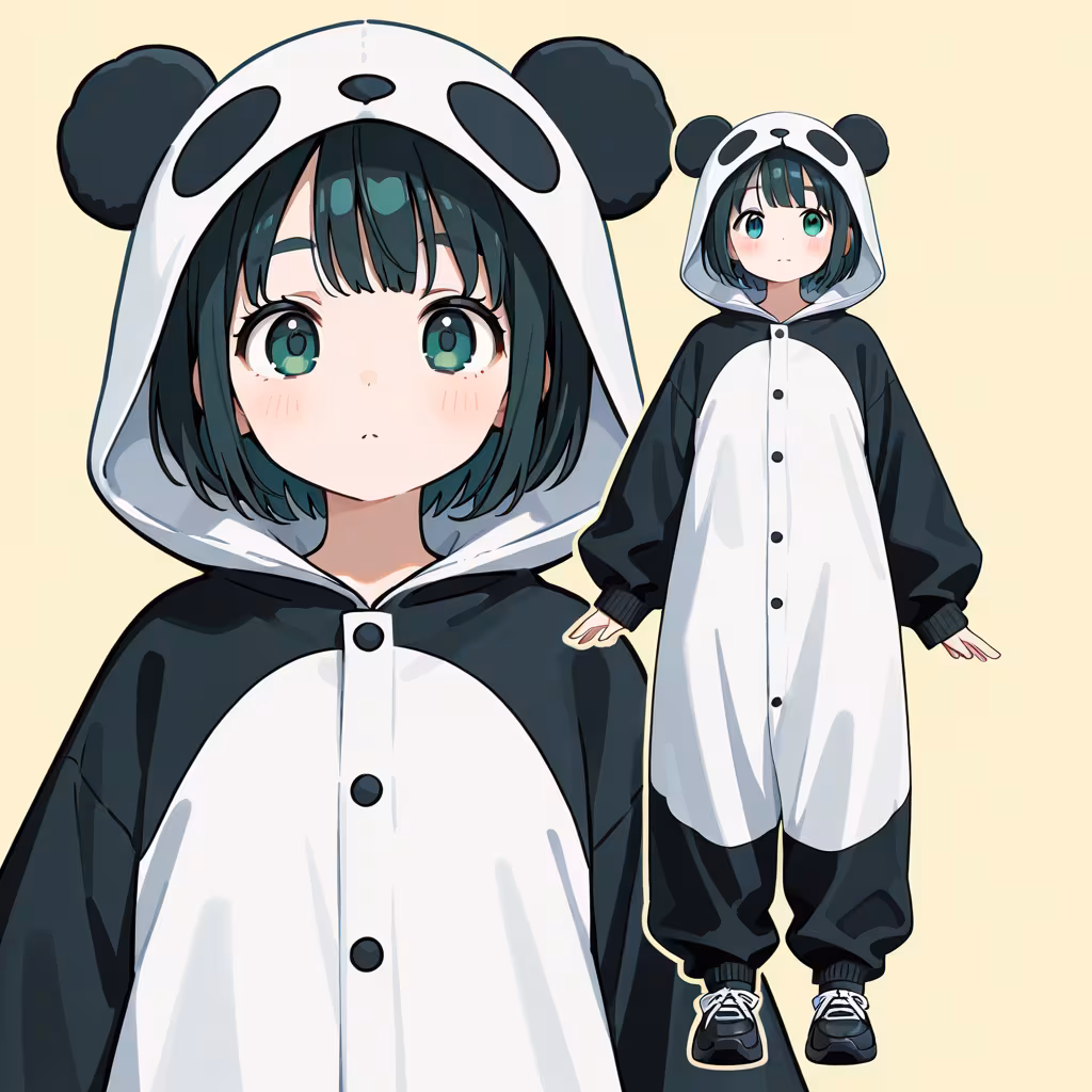 パンダの着ぐるみの作例