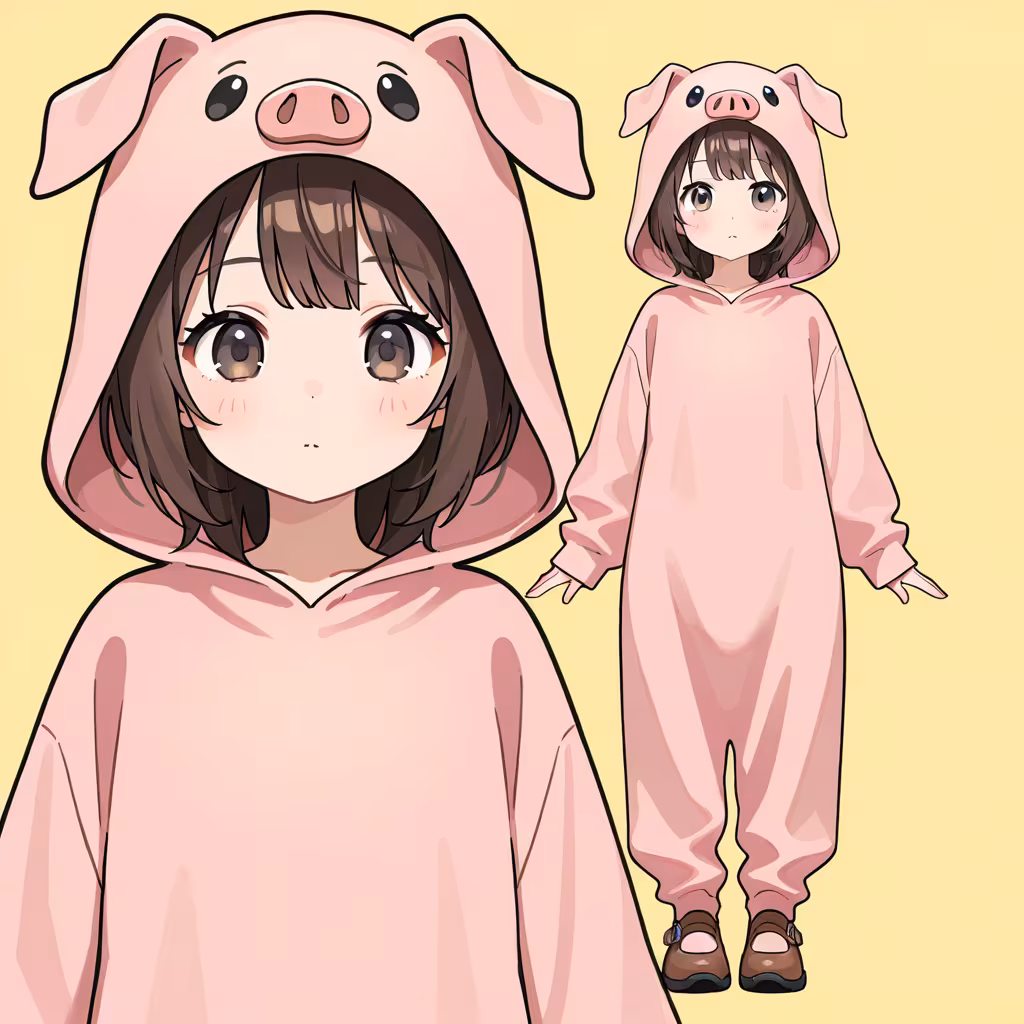 豚の着ぐるみの作例