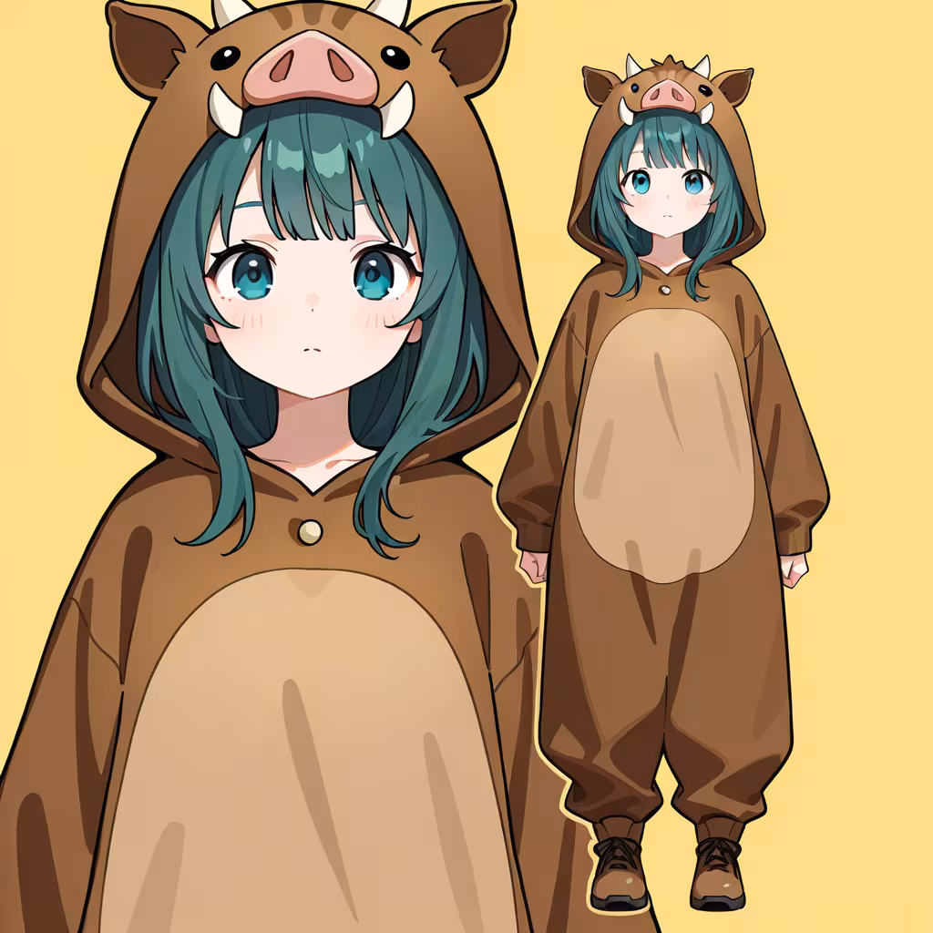 イノシシの着ぐるみの作例