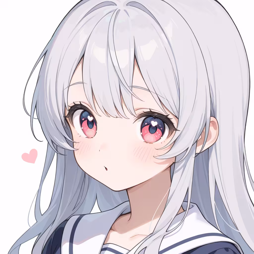 目にハートの作例