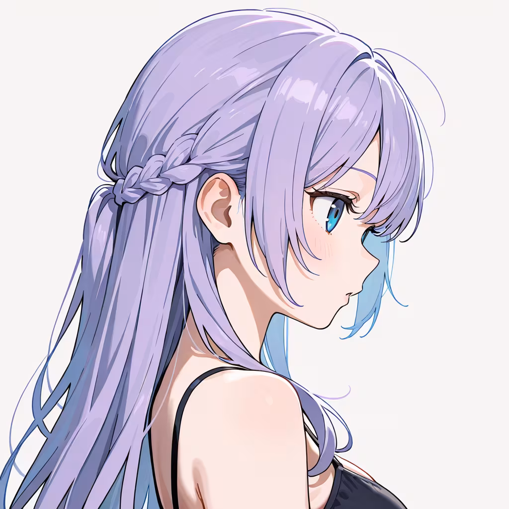 ハーフアップブレイド 三つ編みを後ろでまとめるの作例