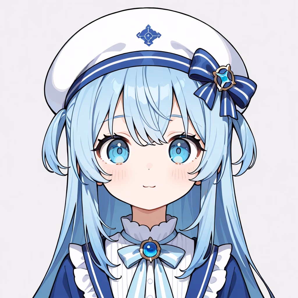白い帽子の作例