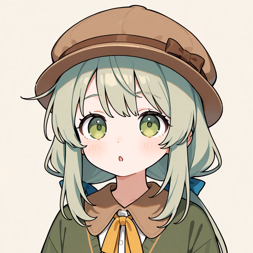 茶色い帽子の作例