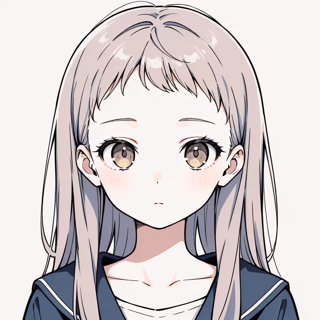 短い前髪の作例
