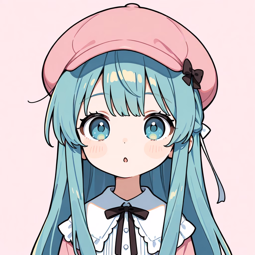 ピンクの帽子の作例