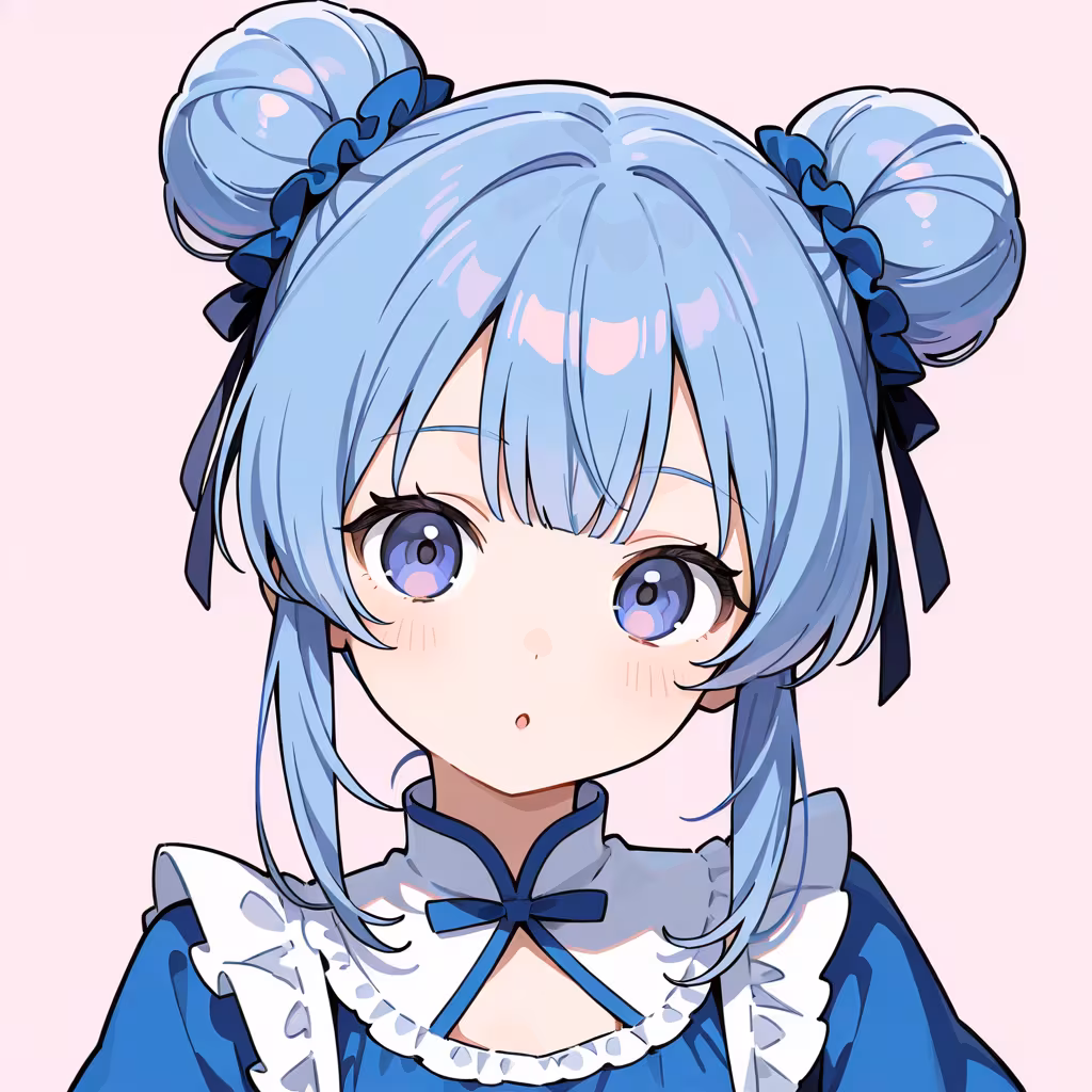 お団子頭の作例