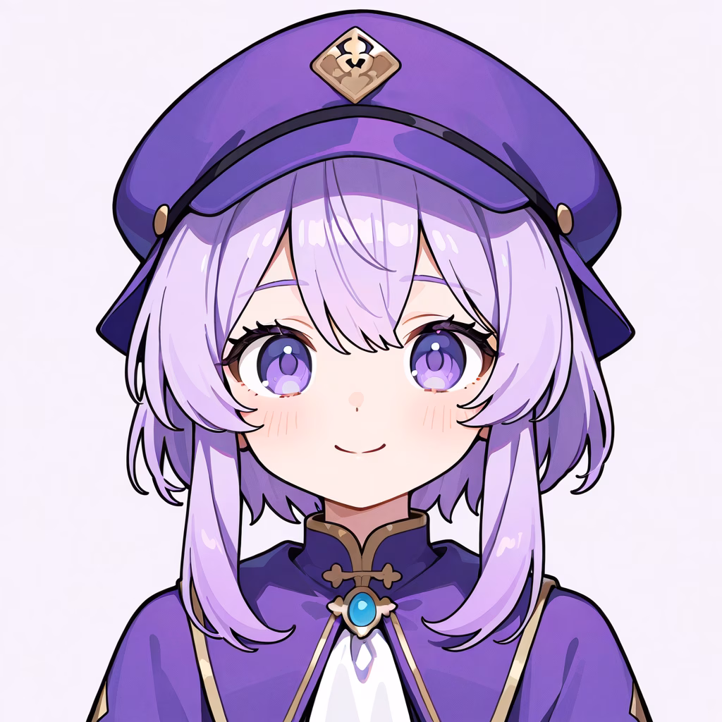 紫の帽子の作例