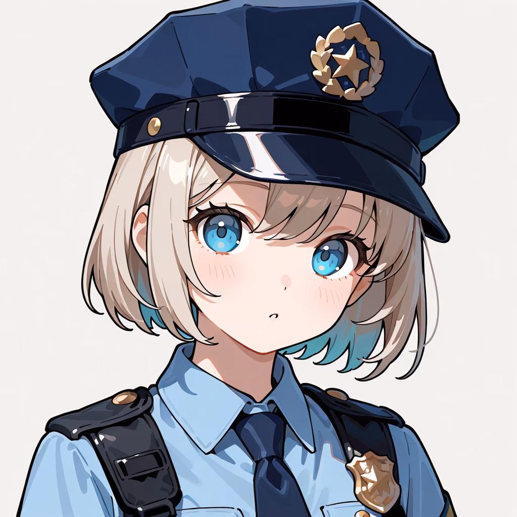 警察帽の作例