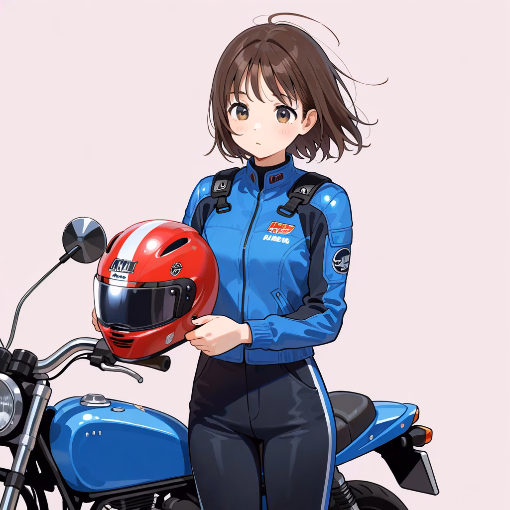 バイクヘルメットの作例